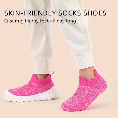 Slip on Sneakers Girls Wide Toe Box Boys High Top School Shoes3