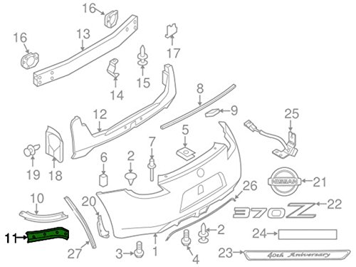 Amazon | NISSAN (日産) 純正部品 ブラケット リア バンパー サイド LH