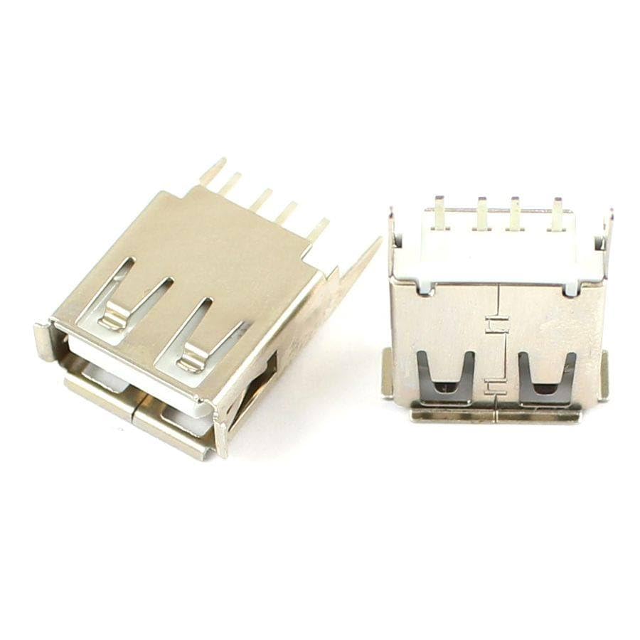Generic 20 Pcs USB Female Type A 4 Pin DIP Socket Connector 15.0