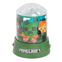 Paladone Minecraft Party-Projektionslicht, offiziell lizenzierte RGB-LED-Lampe für Kinder, Zuhause, Geburtstage, Partys, batteriebetrieben, Gaming-Fanartikel
