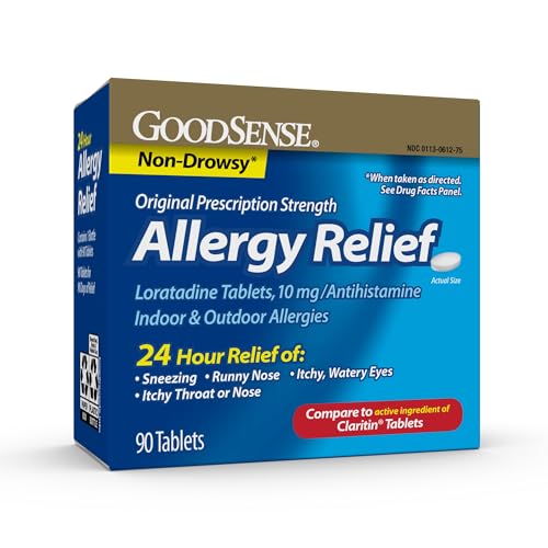 GoodSense Allergy Relief Loratadine Tablets 10 mg Antihistamine Allergy Medicine for 24 Hour Allergy Relief