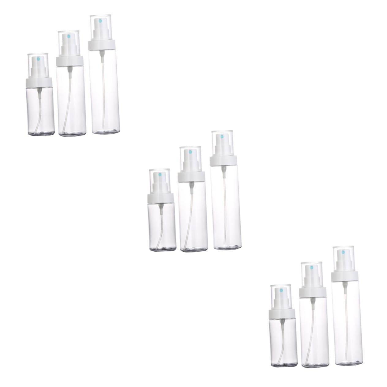 FRCOLOR Botella pulverizadora de agua para después del afeitado, 9 unidades, botella de spray para plantas, recipiente de pulverización de viaje, recipiente de maquillaje, botella de spray
