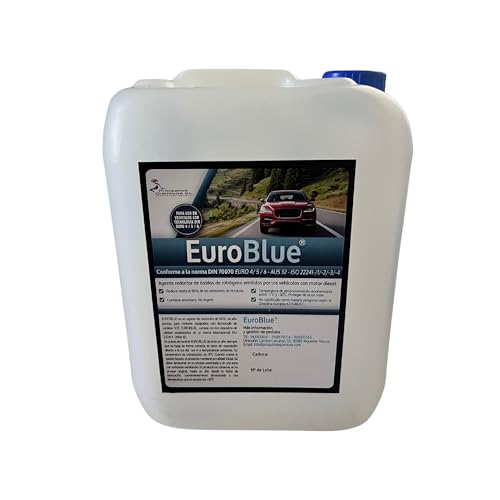 Proquimar EuroBlue | Adblue con Aditivo Anticristalizante – Solución Urea 32,5% para Diésel SCR – con Cánula– Alta Pureza ISO 22241 – Varios Formatos (5 litros)