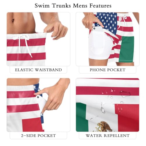 Traje de baño para hombre que evita rozaduras short holgado de poliéster talla S 7