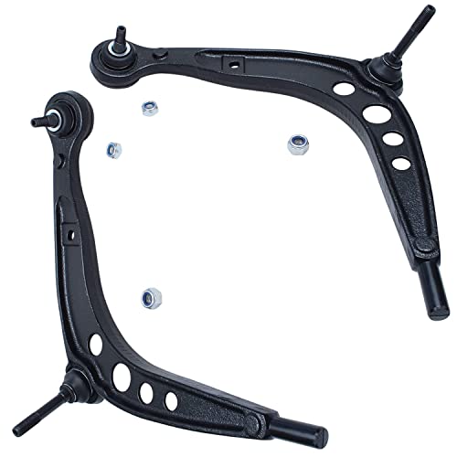 Image of Detroit Axle - Front End 8pc Suspension Kit BMW 318i 318is 318ti 323i 323is 325i 325is 328i 328is Z3, 2 Lower Control Arms w /Ball Joints 4 Tie Rod Ends 2 Sway Bar Links Replacement