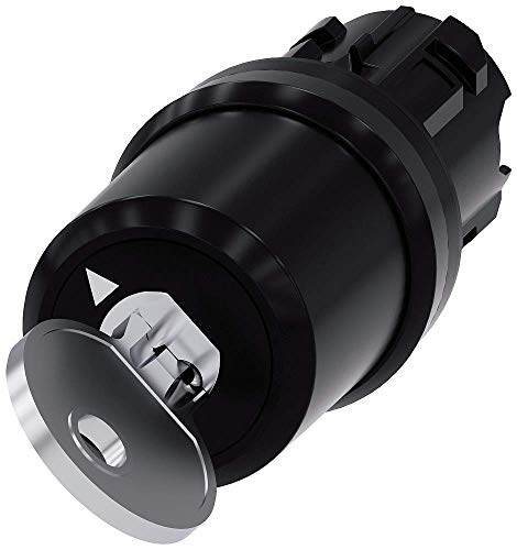 Interrupteur à clé 22 mm Siemens plastique argent 2 positions O