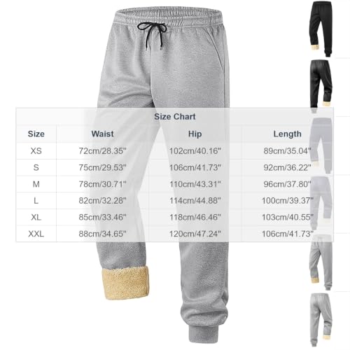 Mens Baggy Sweatpants Thermal Jogger Trousers Drawstring Elastic Waist - image 4