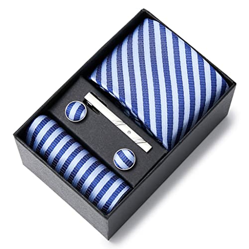 Set de corbata, pañuelo y gemelos para hombre