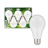 6w led 740 lumens Color: Blanco cálido. nityam – Juego de 5 Bombillas LED estándar E27 6 W 480 lumens + Color cálida 3000 K +