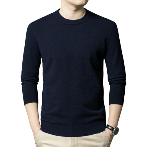 Pull en cachemire pour homme automne hiver pull col rond base chaude
