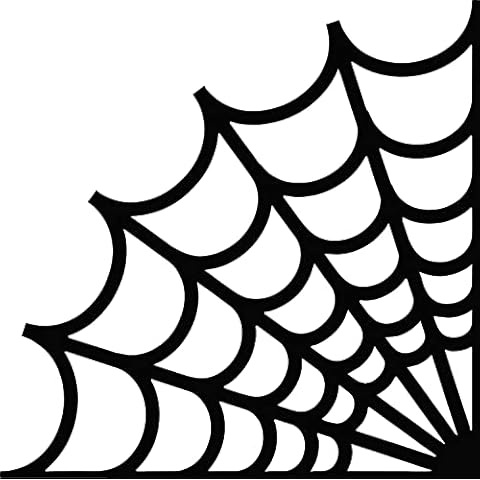 Corner Spider Web Cobweb Vinyl Decal Sticker (Black Matt) Cover