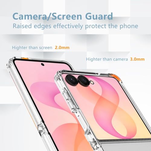 Image of TechTrendz for Samsung Galaxy Z Flip 8 Ultra Case Slim Fit Anti Yellowing Lightweight Crystal Clear Hard PC Bumper Protective Shockproof Back Cover for Samsung Galaxy Z Flip 8 Ultra -Transparent