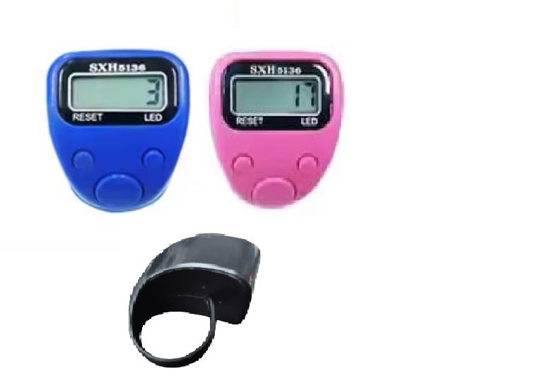 Digital Finger Tally Counter, Digital Electronic Tasbeeh Counters, Lap Track Handheld Clicker with Ring, Re-settable Digits Display for People Muslims by Mishrit (Ring-1-3)-image-47