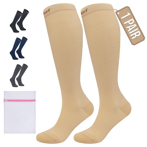360 RELIEF Flight Compression Socks L/XL Beige