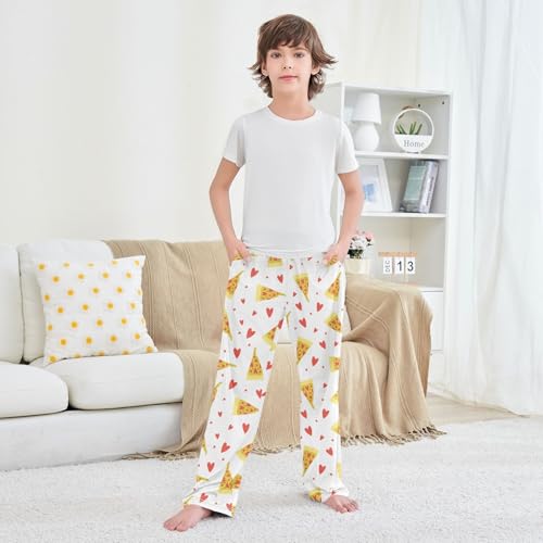 Boys' Pants Heart Pizza Love Long Bottoms Jogger Pants Elastic Waist Trousers with Pockets S-XL3