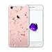 Produktbild Cujas® | Transparent Silikon Weich TPU Schutzhülle Flower Case Durchsichtig (iPhone 7/8 4,7" Blumen 1)