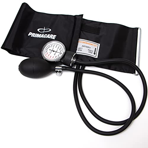 Primacare Ds-9195 Professional Adult Size Classic Series Blood Pressure Kit With D-Ring Cuff, Nylon Bp Kit, Aneroid Sphygmomanometer With Stethoscope #TOP1
