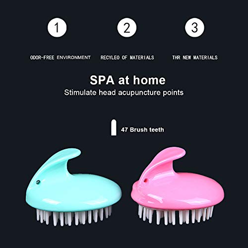 KKmoon Escova de shampoo para massagem no couro cabeludo pente de massagem de silicone macio.