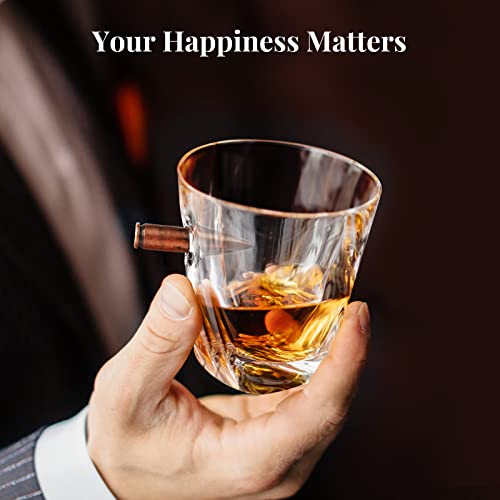 Kollea Bullet Shot Glasses Set Of 4, 2-Ounce Cool Shot Glasses, Crystal Whiskey Shot Glasses With .308 Bullet, Gifts For Men For Father's Day, Birthday, Anniversary, Wedding, Retirement #TOP3