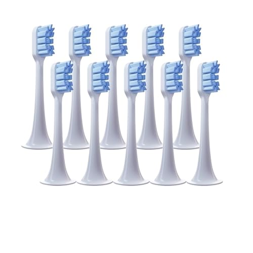 8/10PCS Replacement Toothbrush Heads�CCompatible For Xiaomi T300 T500 Sonic Electric Teeth Brush Soft Teethbrush Nozzles(10 blue)
