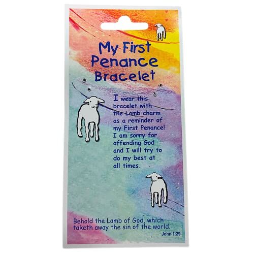 Needzo My First Penance Charm Bracelet, Prayer Card Included, Colorful Religious Jewelry, One Size Fits Most4