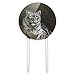 Acrylic Snow Leopard on Ledge Cake Topper Party Decoration for Wedding Anniversary Birthday Graduation