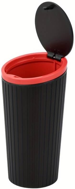 Seafront Portable Mini Car Trash Can with Lid & Cup Holder Leakproof & Odor-Blocking Car Cup Holder Trash Bin - Space-Saving, Waterproof Garbage Organizer for Vehicles