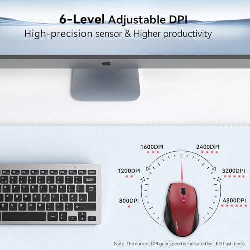 Image of Tecknet M002 2.4G Nano Cordless Optical Mouse (Red)