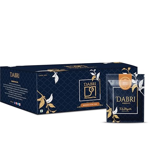 Image of Dabri Masala Tea Premium 100 Double Chamber Dip Tea Bags|Premium Chai Patti Powder with Natural Spices|Natural & Aromatic Blend|Masala Kadak Chai|Boosts Immunity & Increases Energy Levels