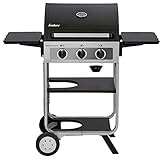 Esta barbacoa de acero inoxidable se divide en tres partes. La construcción y el material de esta barbacoa son ideales para una distribución uniforme del calor y para una limpieza fácil. La superficie de este asador barbacoa es 50,5 x 33 cm.