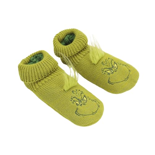 Bioworld The Grinch Big Face Naughty or Nice Women's Slipper Socks2