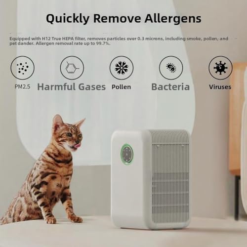 Pet-Specific Air Purifier With Intelligent Timer Function Touchscreen Interface And Multi-Stage Filtration For Dust And Allergen Control - Image 5