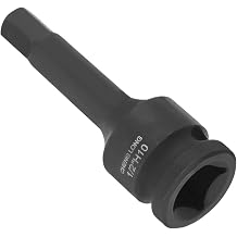 10mm Hex Impact Bit Socket, 1/2" Drive H10 Allen Socket, Cr-Mo Steel