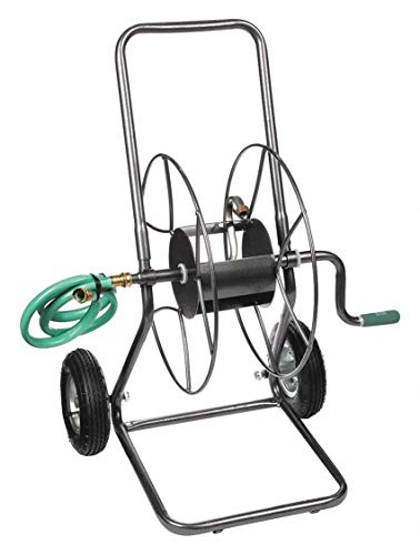 Yard Butler Hose Reel Cart with Wheels Heavy Duty 200 Foot Metal Hose Reel Suitable for Gardens, Lawns and Outdoor - IHT-2EZ