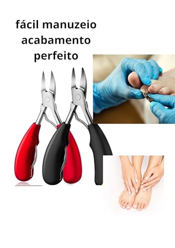 Alicate profissional em aço inox com mola dupla, ideal para manicure, pedicure e podologia, oferecen