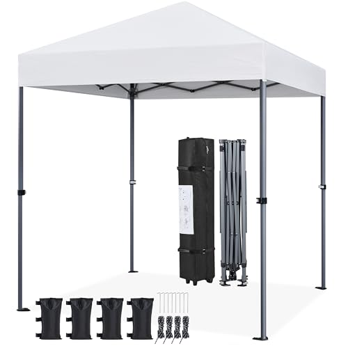 Yaheetech 6.6×6.6 Pop Up Canopy Easy Set-up Tent, Portable...