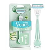 Gillette Venus Pele Sensível Aparelho de Depilar Recarregável com Aloe Vera, 1 Unidade
