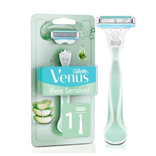 Gillette Venus Pele Sensível Aparelho de Depilar Recarregável com Aloe Vera, 1ud