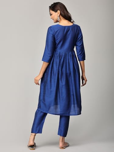 Image of The Mom Store Women's Raw Silk Maternity and Nursing Kurta Set | Front Zipper for Easy Feeding Pre and Post Pregnancy
