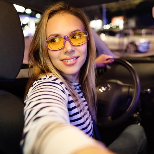 Image of URUMQI Night Vision Driving Glasses Fit Over Eyeglasses for Men Women