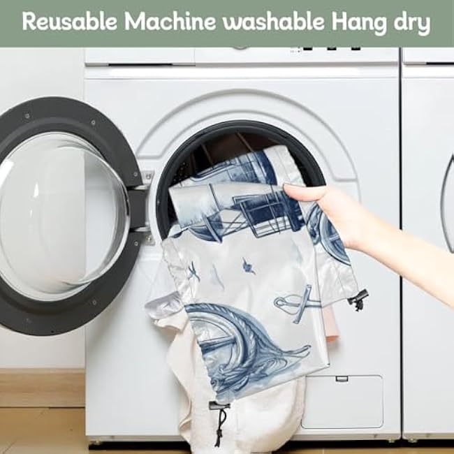 2 Pcs Nautical Lighthouse Plastic Bag Holder Sailboat Anchor Grocery Bag Storage Dispenser Washable Hanging Shopping Bags Carrier Wall Mount Trash Bag Organizer for Kitchen Pantry