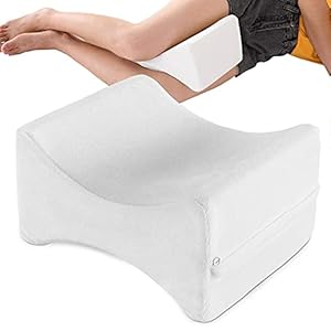Knee Pillow – Best for Lower Leg, Back, and Knee Pain – Memory Foam Contour Leg Pillow for sleeping on side