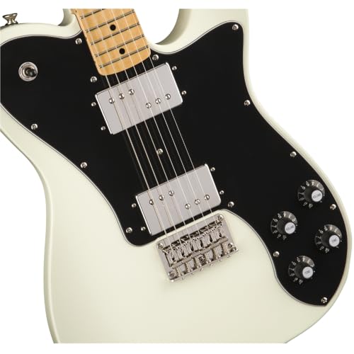 Image of Fender Squier Classic Vibe 70s Deluxe Telecaster Electric Guitar, Olympic White, Maple Fingerboard