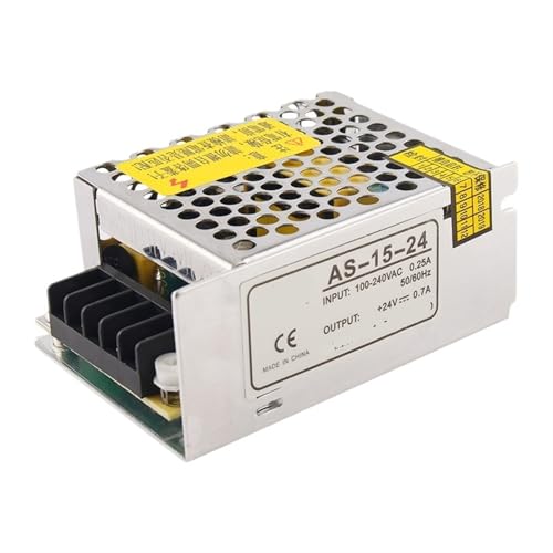 Alimentation à découpage AS-15-24 pour rail DIN de 100-240V à 24V 0.7A 15W