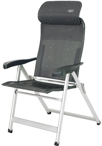 Preisvergleich Produktbild Campingstuhl - STABIELO -Klappsessel aus Duraluminium - BEINAUFLAGE + Integrierte Nackenstütze - Bezug 100% POLYESTER - PVC beschichtet - 7 stufen verstellbar . Nur 4,5 Kilo - Farbe - TITANUM - ca. 125 Kilo belastbar - GEGEN AUFPREIS LIEFERBAR MIT HOLLY FÄCHERSCHIRMEN - Holly® Produkte STABIELO - INNOVATIONEN MADE IN GERMANY - holly sunshade