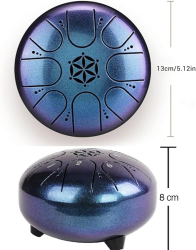 Tambour à langue 8 tons en acier violet vibrant pour la relaxation