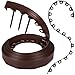 GARDENIX Bordo flessibile per prato in plastica, marrone, 10 m, 20 ancore, altezza 8 cm, resistente alle intemperie, bordo rotondo per aiuole, per giardini e robot tosaerba immagine