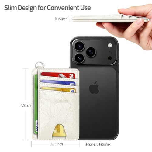 Image of Slim Minimalist Front Pocket Wallet, RFID Blocking Credit Card Holder Wallet with Integrated D-Shackle for Men Women