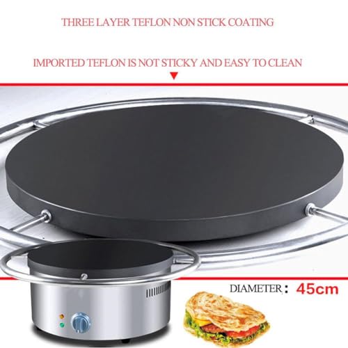 Elektrischer Crêpe-Pfannkuchen-Maker, manuelle rotierende Pfannkuchenmaschine, Kochplatte, Tischkochfeld, Kochplatte, Herd, Gusseisen-Heizplatte, Antihaft-Pfanne, für Eier, Speck, Küche, Restaurant – Bild 4