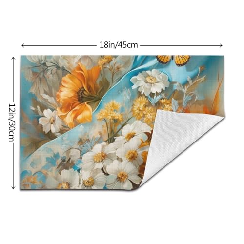 Sets de table tissés papillon bleu pour repas de fête et pique-nique